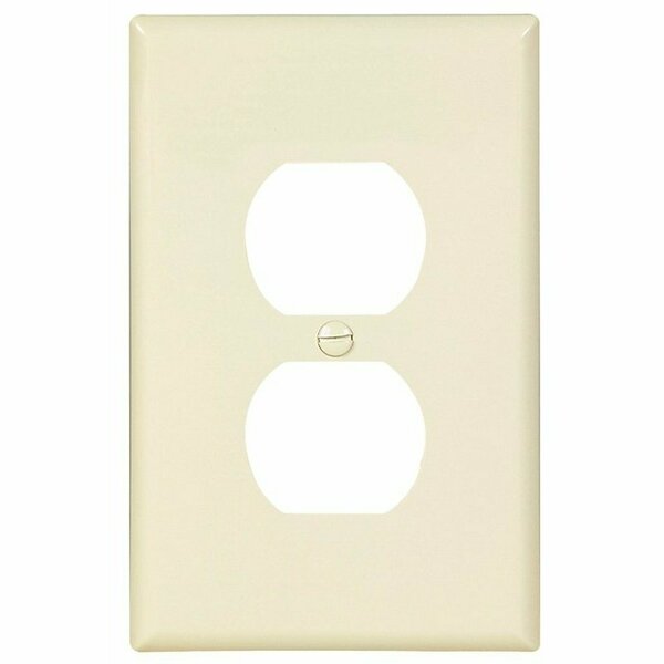 Eaton Wiring Devices Single and Duplex Receptacle Wallplate, 4-7/8 in L, 3-1/8 in W, 1-Gang, Polycarbonate PJ8LA